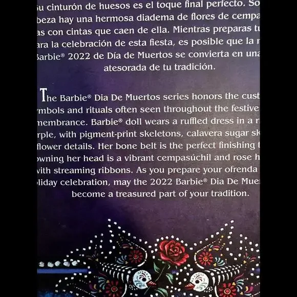 Barbie Dia De Los Muertos 2022 Day of The Dead Doll Calavera Face Collectible - Picture 9 of 9